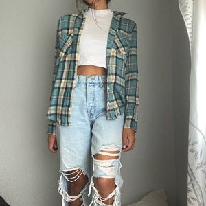 Teal Aeropostale Flannel